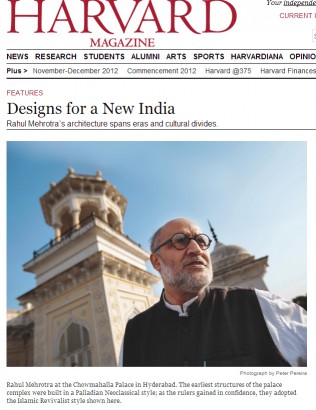Designs for a New India – Harvard Magazine | RMA Architects